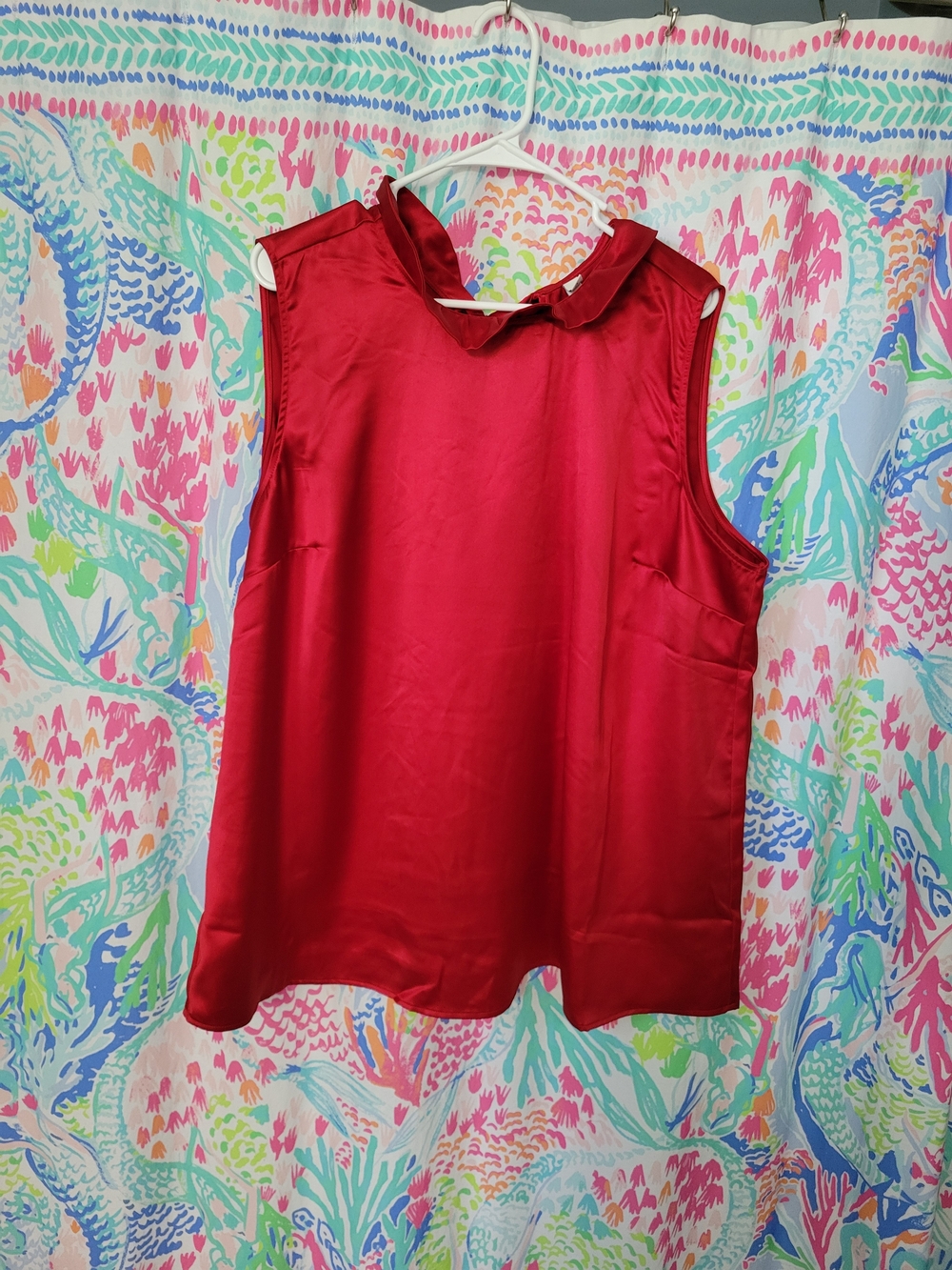 torrid Red Satin Sleeveless Blouse